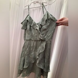BCX Asymmetrical Sage Green Dress